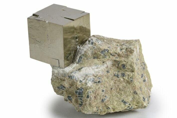 Natural Pyrite Cube In Rock - Navajun, Spain #325030